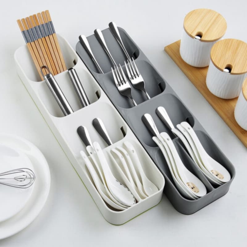 Kitchen Drawer Organizer Storage Box  Expandable Cutlery Tray  Compact Cutl