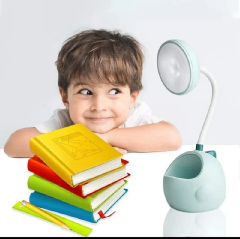 Table Lamp Usb Rechargeable Flexible Desk Lamp With Pen Holder Cute Dormito