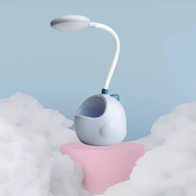 Table Lamp Usb Rechargeable Flexible Desk Lamp With Pen Holder Cute Dormito