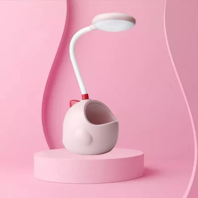 Table Lamp Usb Rechargeable Flexible Desk Lamp With Pen Holder Cute Dormito