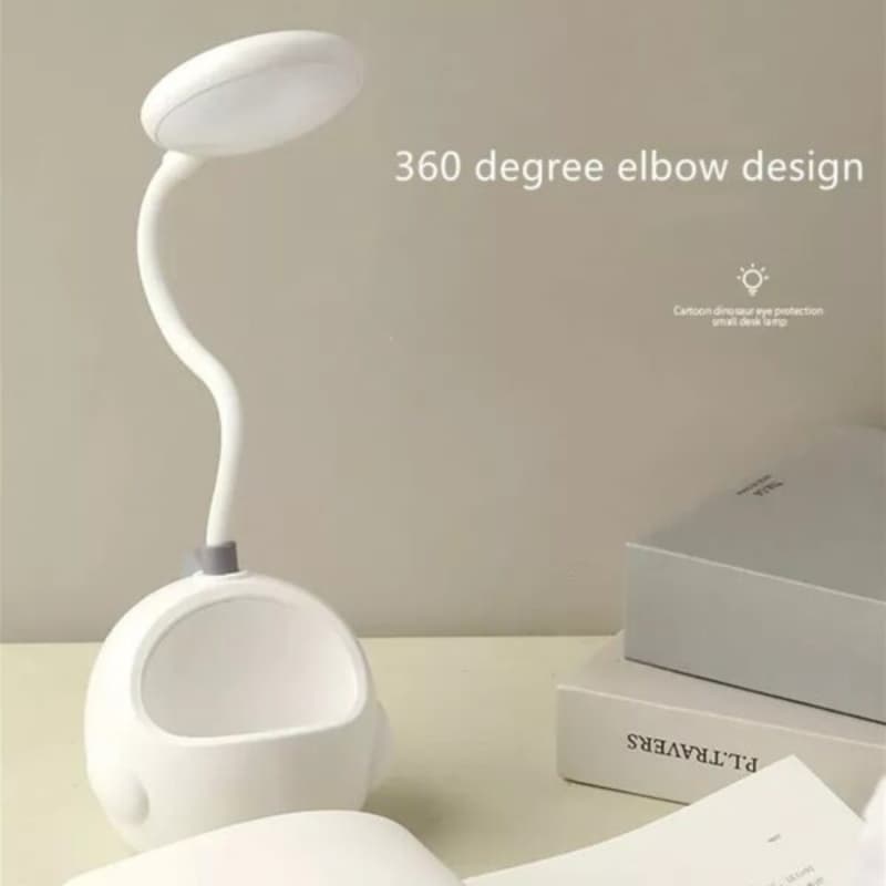 Table Lamp Usb Rechargeable Flexible Desk Lamp With Pen Holder Cute Dormito