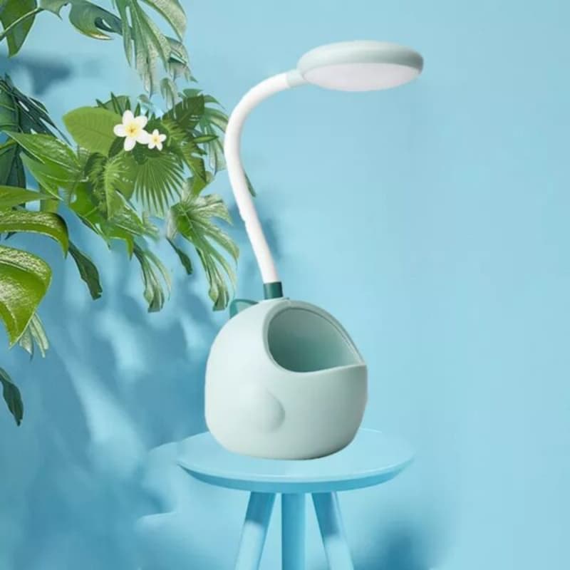 Table Lamp Usb Rechargeable Flexible Desk Lamp With Pen Holder Cute Dormito