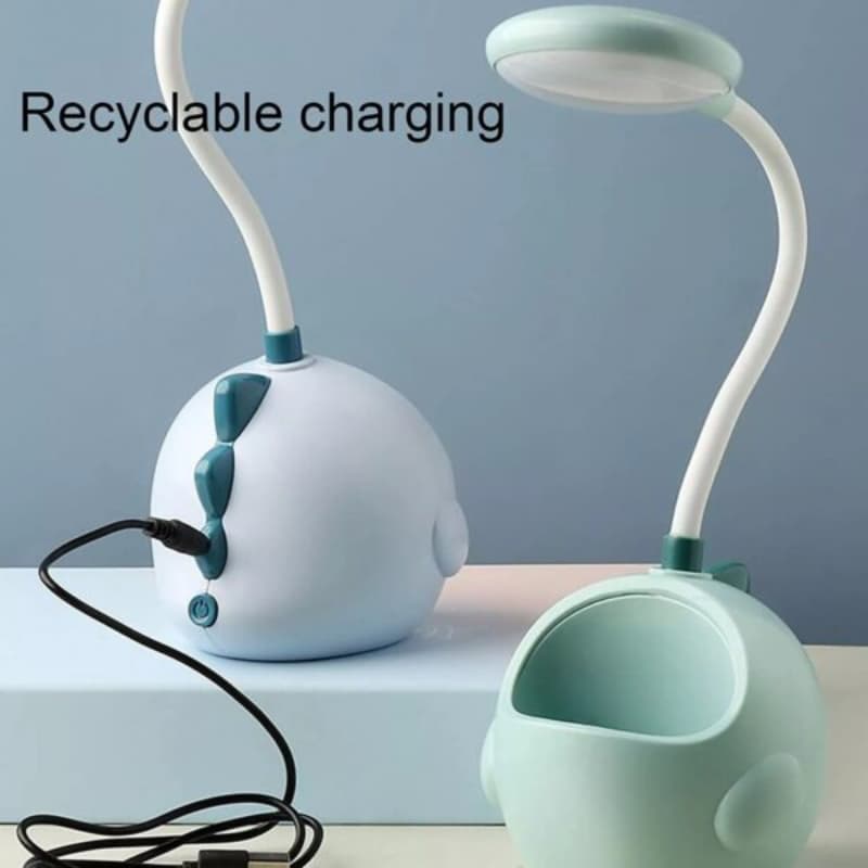 Table Lamp Usb Rechargeable Flexible Desk Lamp With Pen Holder Cute Dormito