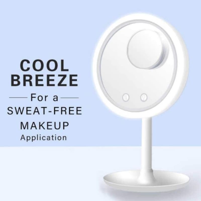 Makeup Mirror With Led Light Vanity Mirror 5x Mirror Built-in Fan Led Light