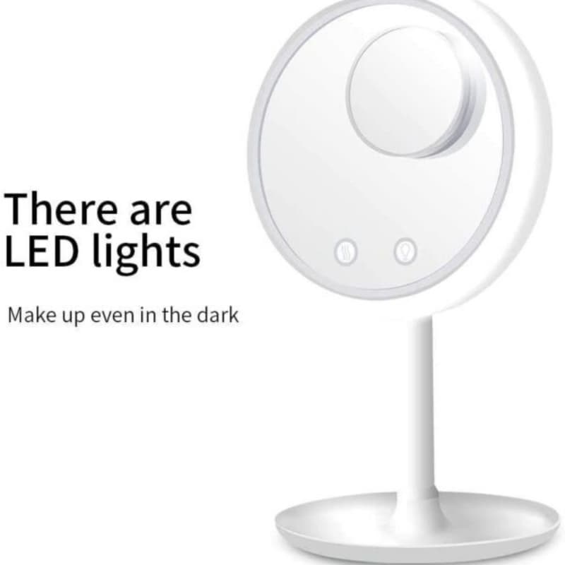 Makeup Mirror With Led Light Vanity Mirror 5x Mirror Built-in Fan Led Light